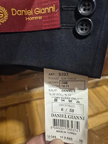 yun corab: Daniel Gianni Homme kişi kostyumu – Made in Turkey - Model: T6B — 3
