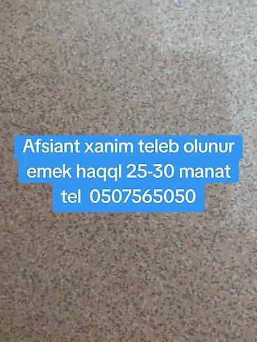 Ofisiant tələb olunur, Gündəlik ödəniş