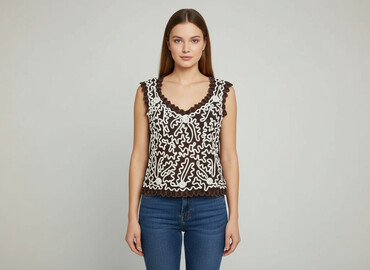 koszula z haftem ludowym: Women's blouse, size S