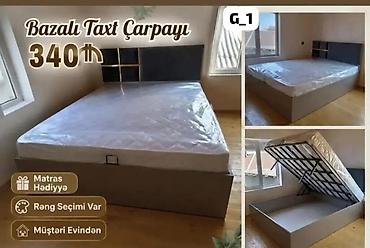 yorğan doşək: Bazalı taxt çarpayı – 340₼ - Alt hissəsi geniş bazalı, mexanizmlə — 1