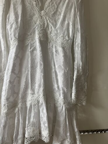 Ziyafət donları: ZIMMERMANN ağ krujeva don - Rəng: qar kimi ağ - Material: incə — 5