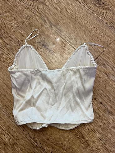 Детская одежда и обувь: ZARA qadın topu - Model: qısa kəsimli, V-yoqa dekolteli bralet/top - — 3