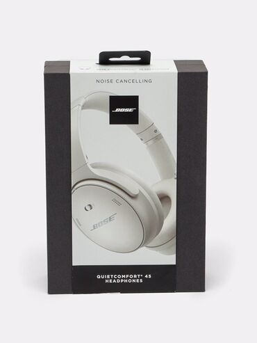 накладные наушники с затылочной дужкой: Беспроводные наушники Bose QuietComfort 45 белого цвета с функцией