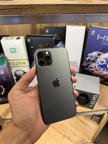 IPhone 12 Pro, Б/у, 256 ГБ, Графит, Кабель, 70 %