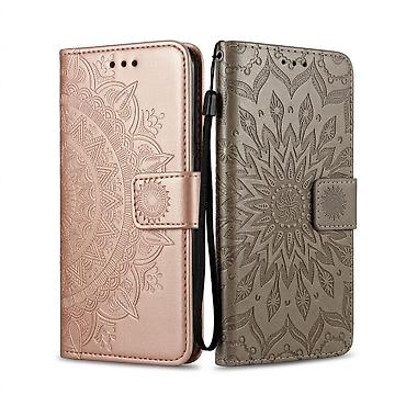 Чехол книжка (Flip Case) Huawei Honor 8 с тиснением в стиле мандалы