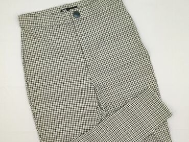 stradivarius spodnie dla niskich: Zara, Material trousers for women, L (EU 40)