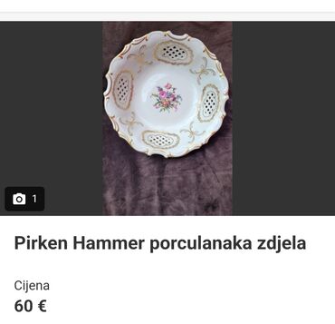 Činije: Cinija 1945 do 1990g Pirkenhammer Cehoslovacka. Perfektan stari na lalafo.rs — 3 Činije: Cinija 1945 do 1990g Pirkenhammer Cehoslovacka. Perfektan stari — 3