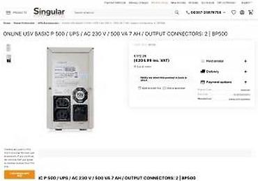 Izvori napajanja: ONLINE Computer USV Systeme – BASIC P‑Serija, model BASIC P 500 - UPS — 15