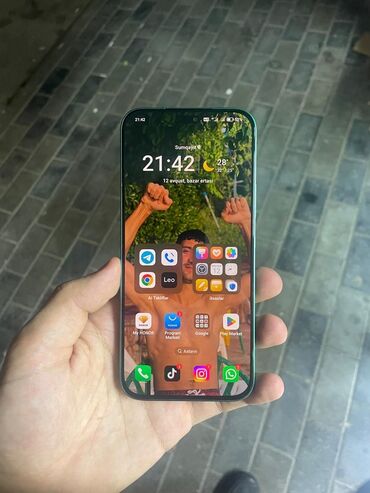 mabil telefon: Honor X8b, 256 GB, rəng - Yaşıl, Sensor, Barmaq izi, Simsiz şarj