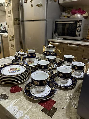 Çay dəstləri və servizlər: Çay dəsti, rəng - Göy, Farfor, 6 nəfərlik — 9