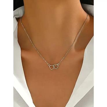 Ogrlice: Ogrlica sa dva isprepletena srca
1300 din — 2