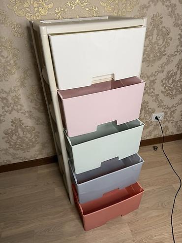 Комоды для одежды: Пластиковые комоды-органайзеры с выдвижными ящиками - Модель — 5
