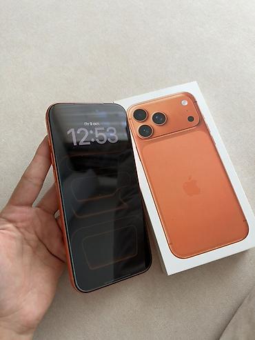 Уюлдук телефондор жана аксессуарлар: IPhone 17 Pro Max, Колдонулган, 512 ГБ, Ток сары, Коргоочу айнек, Каптама, Куту, 92 % — 2