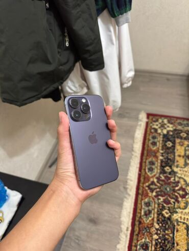 поко х4 про бу: IPhone 14 Pro, Б/у, 256 ГБ, Deep Purple, Защитное стекло, Чехол, 100 %