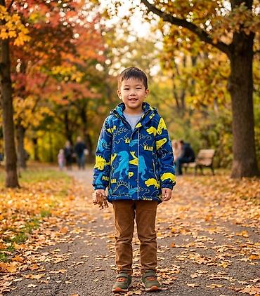 куртки для мальчика: Куртка парка осенняя на мальчика 5-6 лет красочным принтом (для — 1