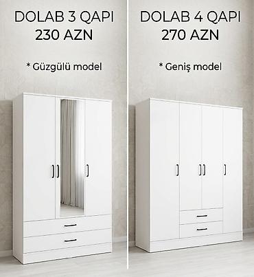 Ağ rəngli şkaf modelləri - 3 qapılı şkaf – güzgülü model. Orta qapıda lalafo.az -da Ağ rəngli şkaf modelləri - 3 qapılı şkaf – güzgülü model. Orta qapıda