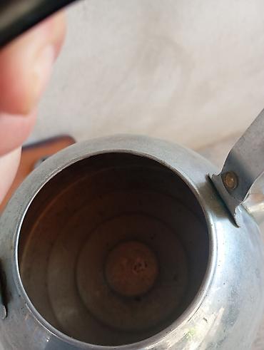 dəri: Məhsul: Sovet istehsalı metal çaydan, latun materialdı - Material — 3