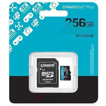 Memorijske kartice za kamere: Kingston Canvas Go! Plus microSDXC memorijska kartica 256 GB + SD — 1