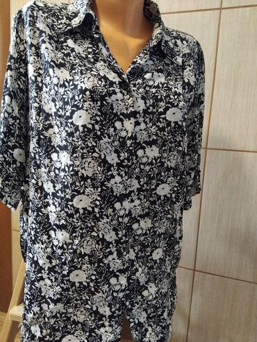 bluze sa perjem: 3XL (EU 46), Viskoza, Cvetni, bоја - Šareno