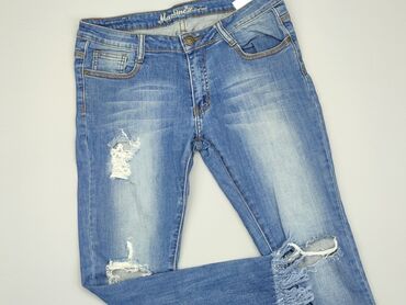 czarne jeansy skinny: Spodnie jeansowe, 13 lat, 152/158, stan - Dobry