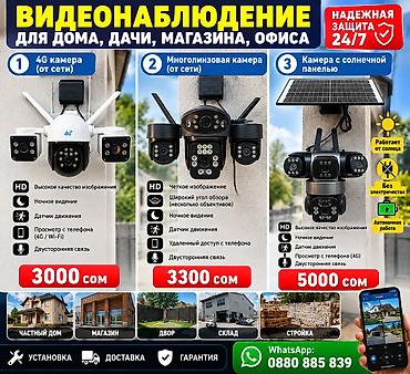 Видеокамеры для дома, магазина, двора и склада В продаже 3 вида камер