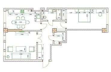 avenue: 2 комнаты, 81 м², 7 мкр Элитка, 3 этаж, Евроремонт — 9