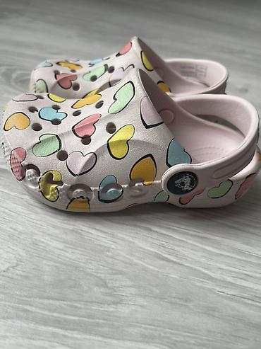 Шлёпанцы: Цвет - Розовый Шлёпанцы, Crocs, Размер: 24, Для девочек — 1