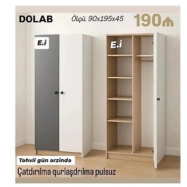 ofis dolab: DOLAB – iki qapılı, rəf və asılqan bölməli geyim şkafı Ölçü — 1