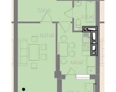 сдам частный дом без хозяина в бишкеке: 1 комната, 42 м², Элитка, ПСО (под самоотделку)