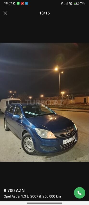 Opel: Opel Astra: 1.3 l | 2007 il 250000 km Sedan — 12