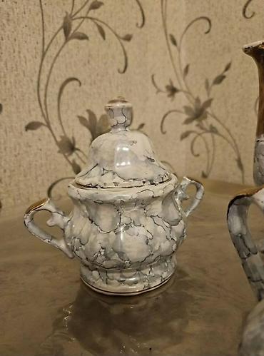 çay servis: Çay dəsti, rəng - Boz, Keramika, SSRİ — 3