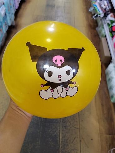 надувной банан: Жёлтый надувной мяч с принтом персонажа Kuromi (Sanrio). - Материал — 1