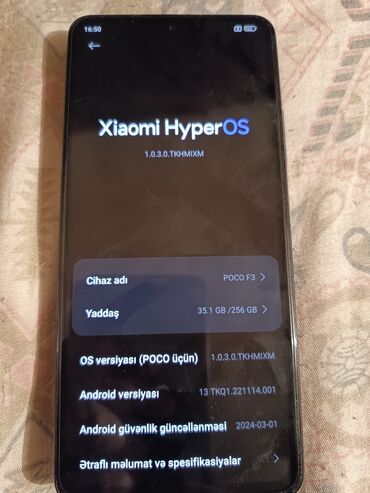 бампер на телефон флай: Poco F3, 256 GB, rəng - Ağ