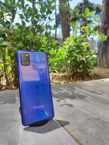 телефон флай iq446: Samsung Galaxy A21S, 32 ГБ, цвет - Синий, Кнопочный, Отпечаток пальца, Face ID