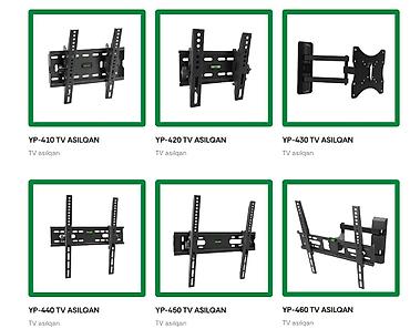 tv asılqan: Hər Növ TV Asılqanları və Kronşteyn Çeşidləri 14"-85" diaqonallı LED — 1