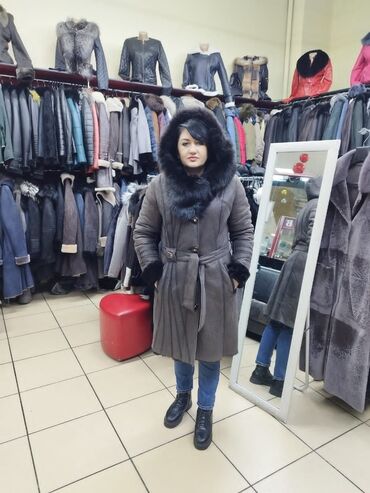 женские зимние куртки бишкек: Женская длинная дублёнка с меховой отделкой - Длина: ниже колена