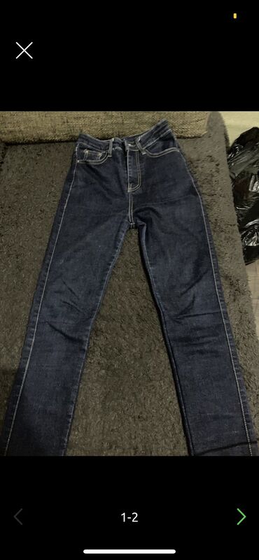 женские джинсы 26 размер: Прямые, Китай, Средняя талия