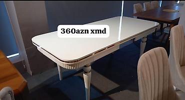 isdol: Açılan yemək masası - Rəng: ağ, parlaq üst səth - Forma: yumşaq — 1