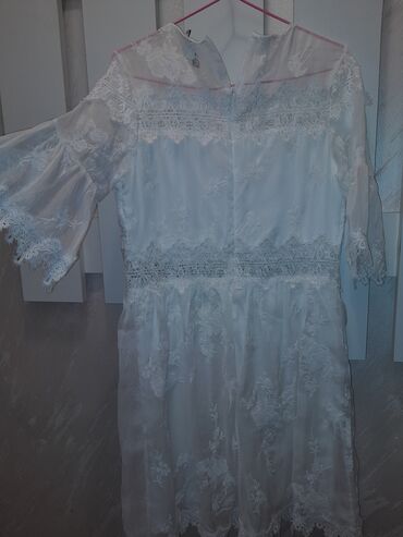 bela boho haljina: M (EU 38), bоја - Bela, Drugi stil, Kratkih rukava
