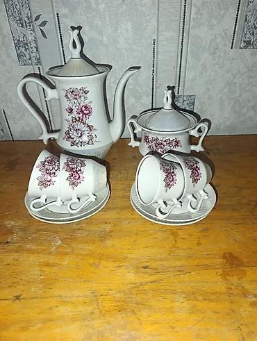 ucuz drel: Çay dəsti, rəng - Ağ — 1