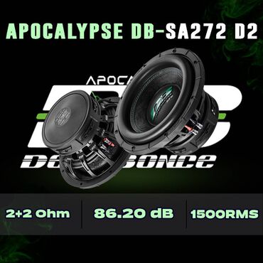 naviqator baki: 📢Apocalypse DB-SA272 D2 ➡️ 30.4 sm ➡️ 86.2 dB SPL 🅾️ 2+2 ohm 1500