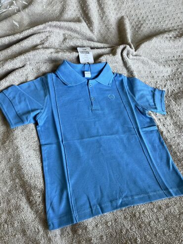 семейные одежды: Детский топ, рубашка, цвет - Голубой, Новый