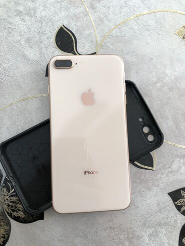 теоефон: IPhone 8 Plus, Б/у, 64 ГБ, Rose Gold, Защитное стекло, Чехол, 100 %