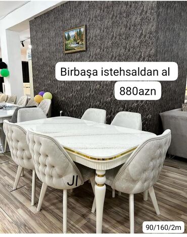 mebel reng kataloqu: Qonaq otağı üçün, Yeni, Oval masa, 6 stul