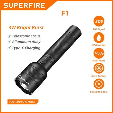 Vazalar: SUPERFIRE F1 modeli, 3W parlaq partlayış funksiyasına malikdir