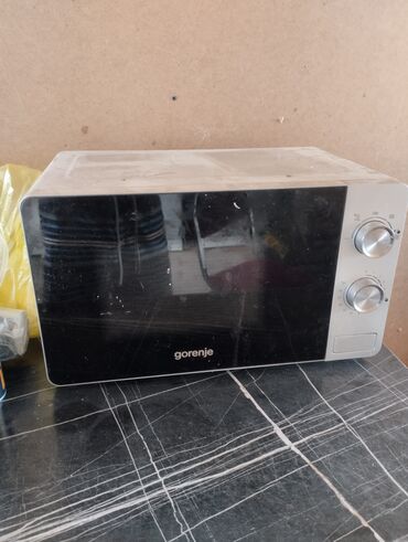 Техника для кухни: Микроволновка Gorenje, Отдельностоящая, С микроволнами, цвет - Серый, Б/у
