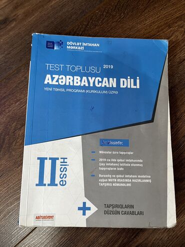 az tarixi 10: Azerbaycan dili 2 hisse kohne test toplusu(istifade az edilib)