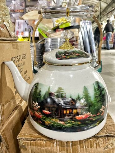 Çaydanlar: Yeni, rəng - Ağ, Çaydan, 3-dən çox l — 10