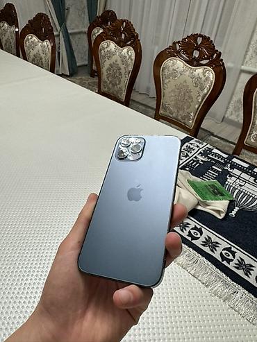 Apple iPhone: IPhone 12 Pro, Б/у, 128 ГБ, Pacific Blue, Чехол, 77 % — 12
