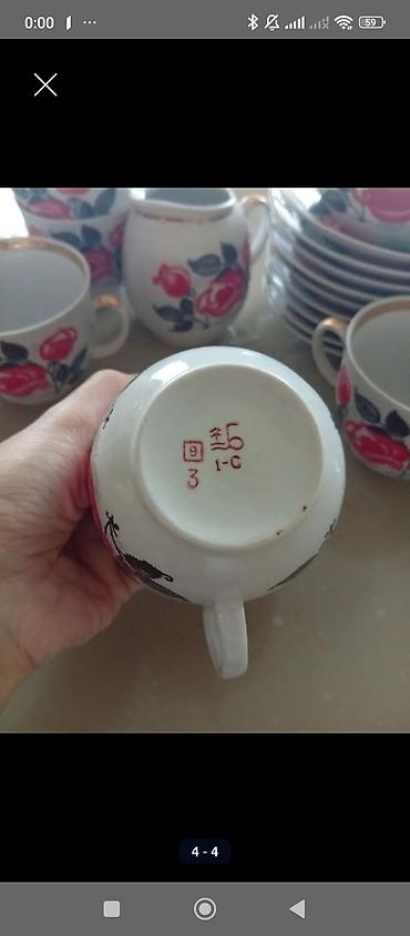 Qab-qacaq və mətbəx ləvazimatları: Çay dəsti, rəng - Ağ, Farfor — 3